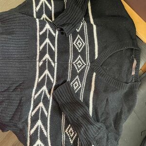 Feel The Piece Black Knit Sweater